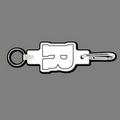 Key Clip W/ Key Ring & Capital Letter R Key Tag